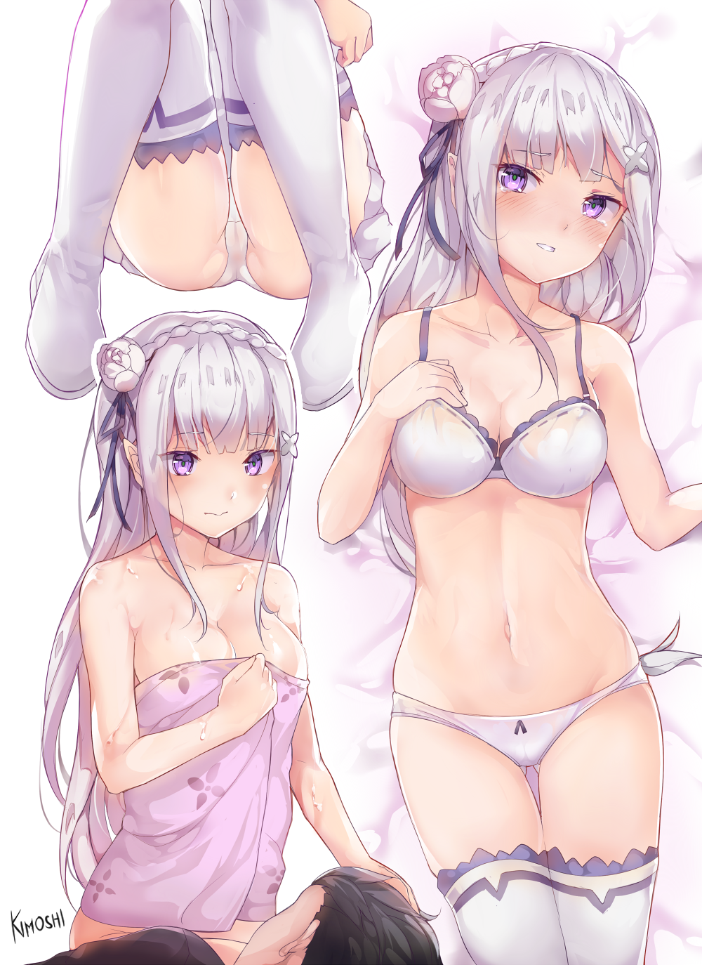 emilia from re:zero Darling in the franxx naked