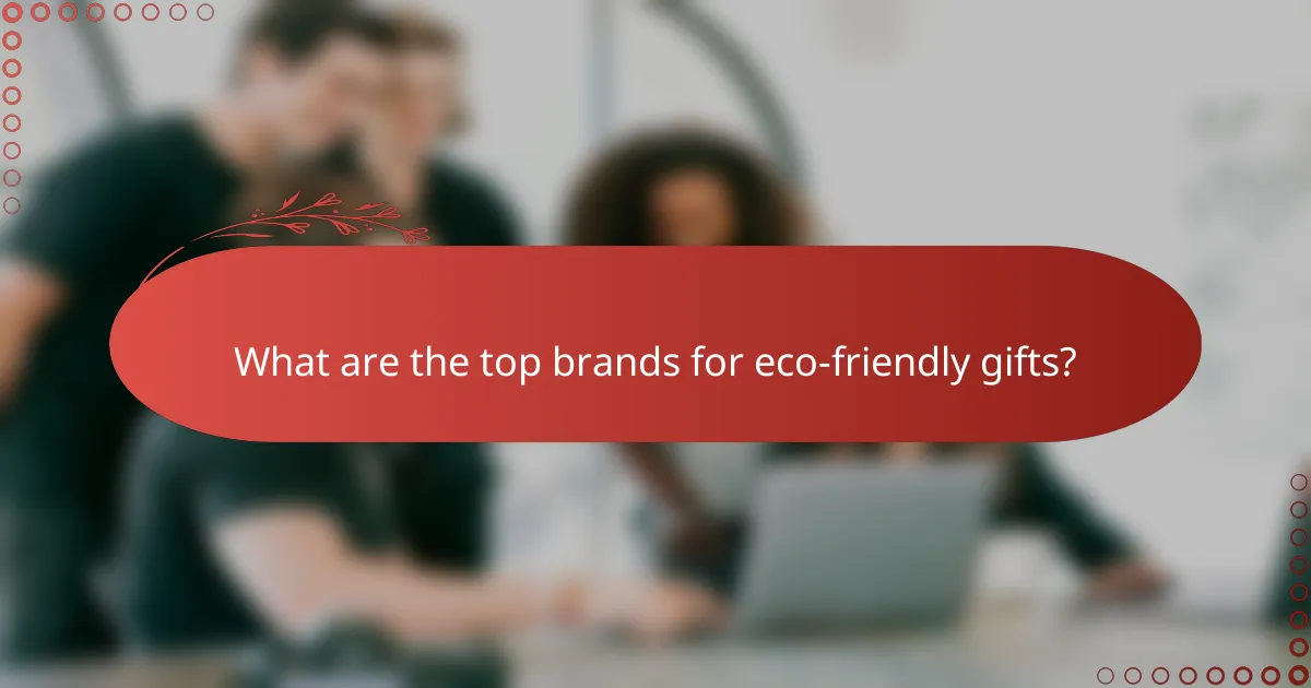 What are the top brands for eco-friendly gifts?